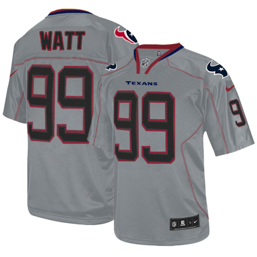 Men's Elite J.J. Watt Nike Jersey Lights Out Grey - #99 NFL Houston Texans